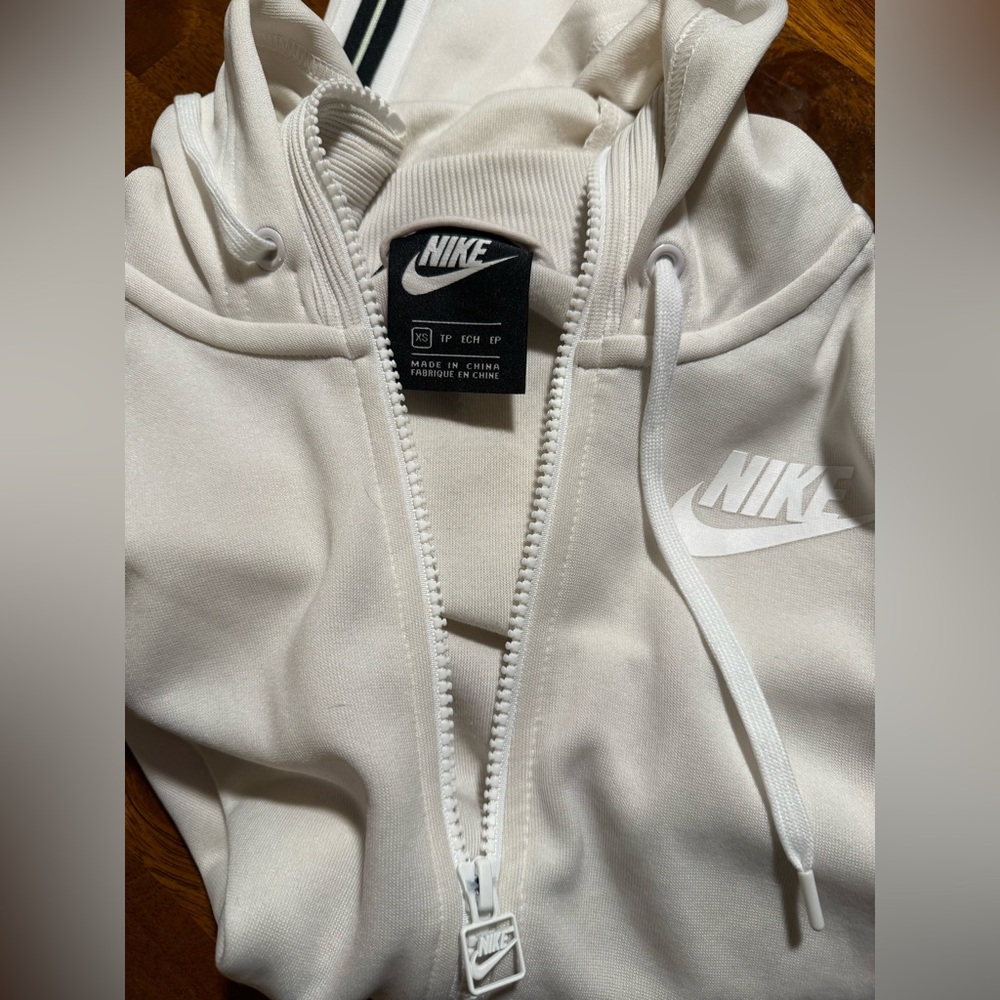 Nike Hooded Tracksuit Cream/White